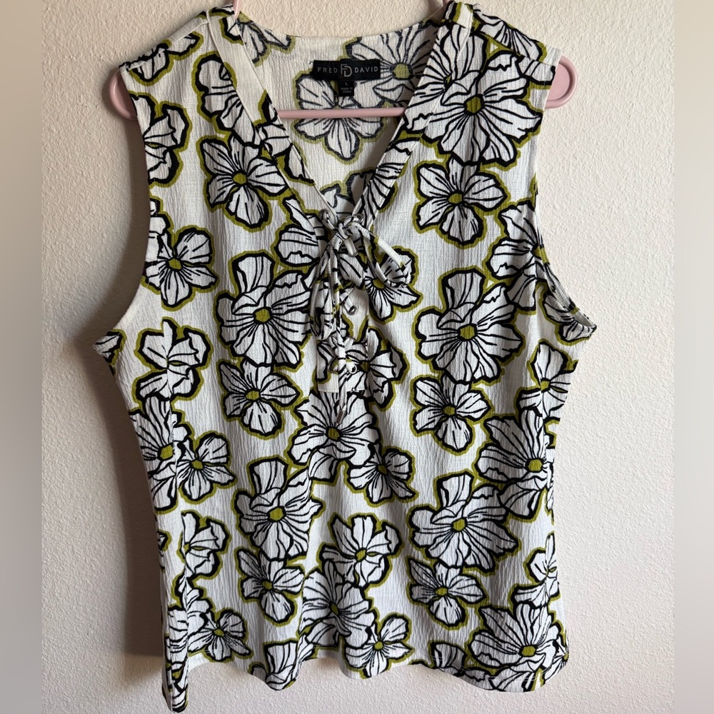 Fred David Women's Floral Sleeveless Top